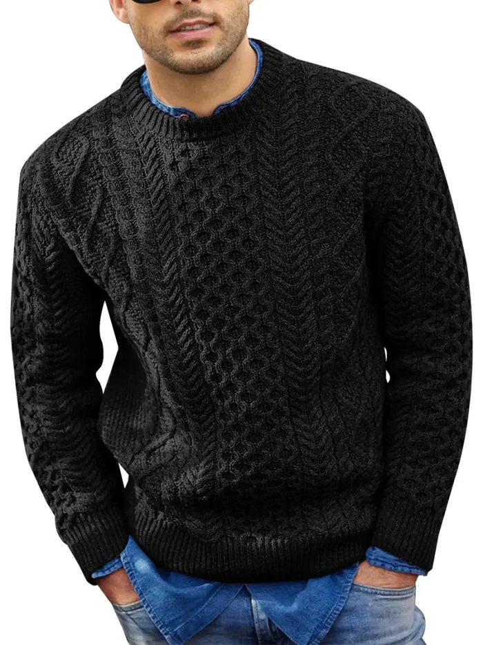 Lässiger Herren Pullover mit Rundhalsausschnitt – Zeitloser Vintage-Look