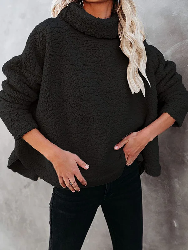 Damen High-Neck Sweatshirt – Lockerer Schnitt mit langen Ärmeln für jede Gelegenheit