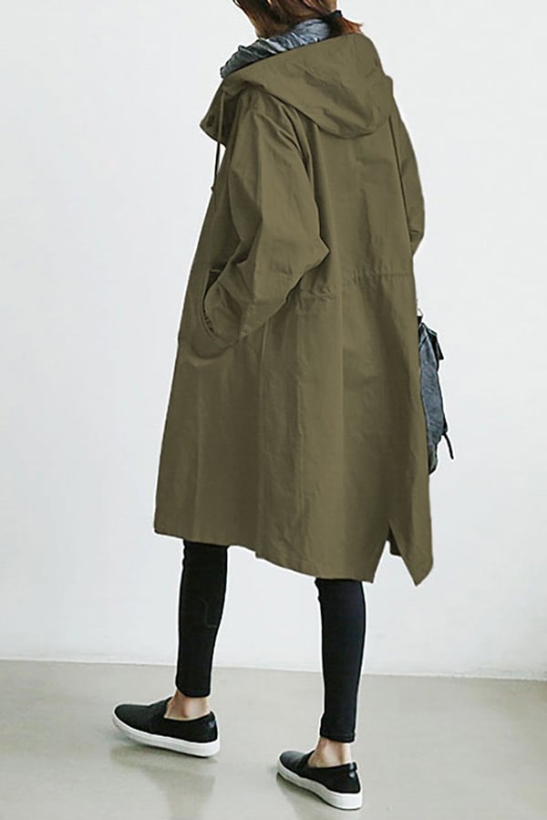 Damen Windbreaker Oversize mit Kapuze, Perfetto per la Pioggia