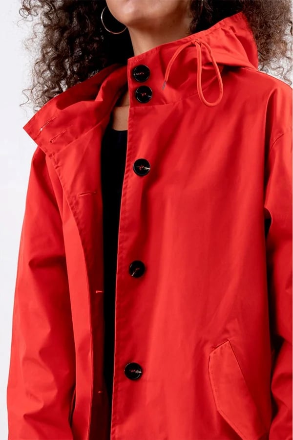 Damen Windbreaker Oversize mit Kapuze, Perfetto per la Pioggia