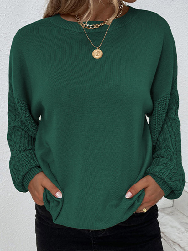 Eleganter Rundhals Pullover mit Twist-Design und langen Ärmeln