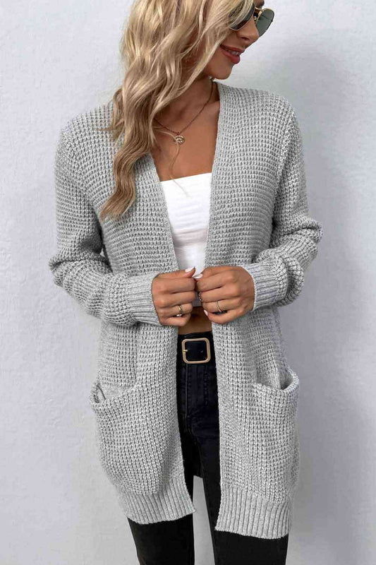 Eleganter Offener Cardigan mit Langen Ärmeln und Stilvollem Design