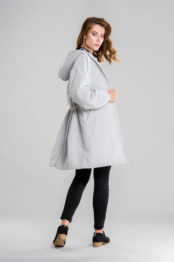 Damen Windbreaker Oversize mit Kapuze, Perfetto per la Pioggia