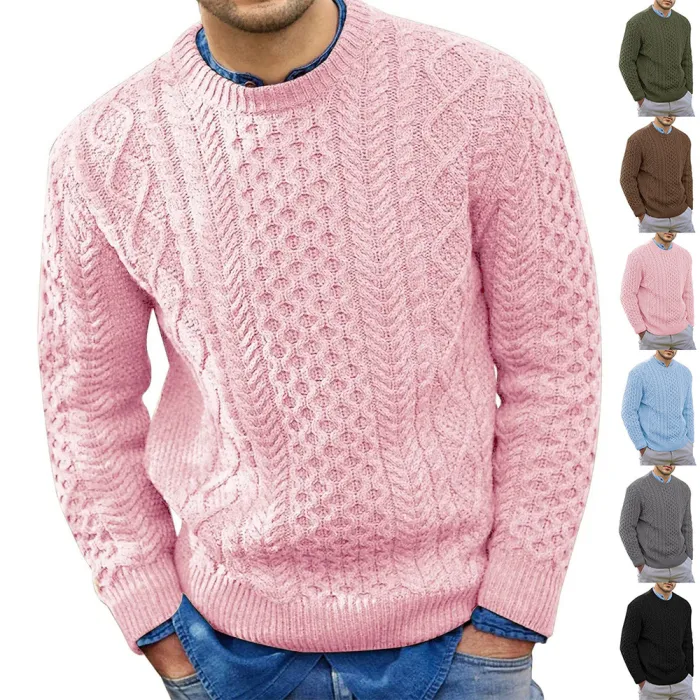 Lässiger Herren Pullover mit Rundhalsausschnitt – Zeitloser Vintage-Look