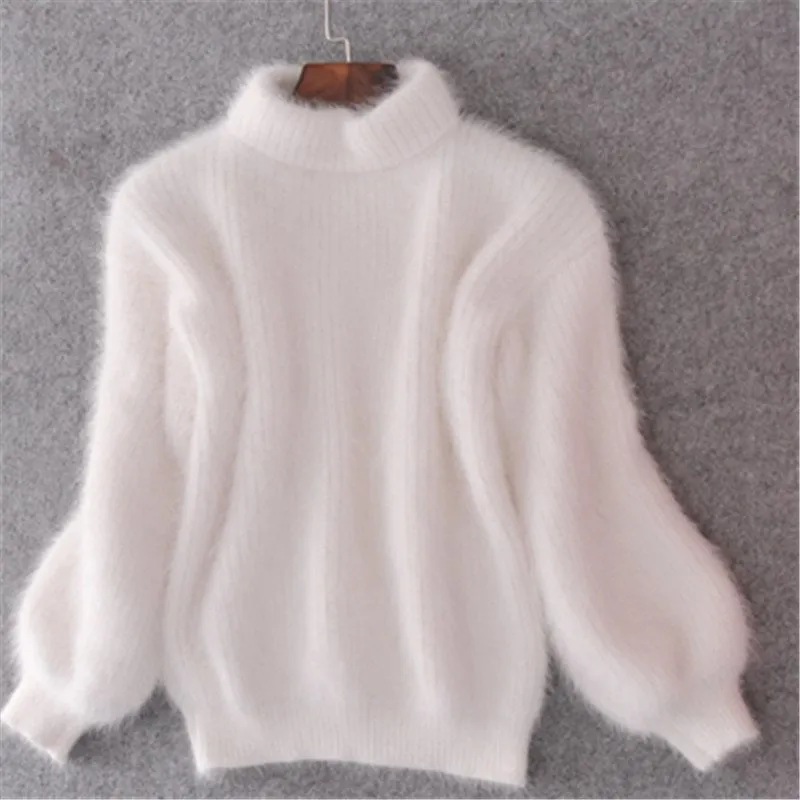 Bequemer Einfarbiger Pullover mit Vintage-Charme