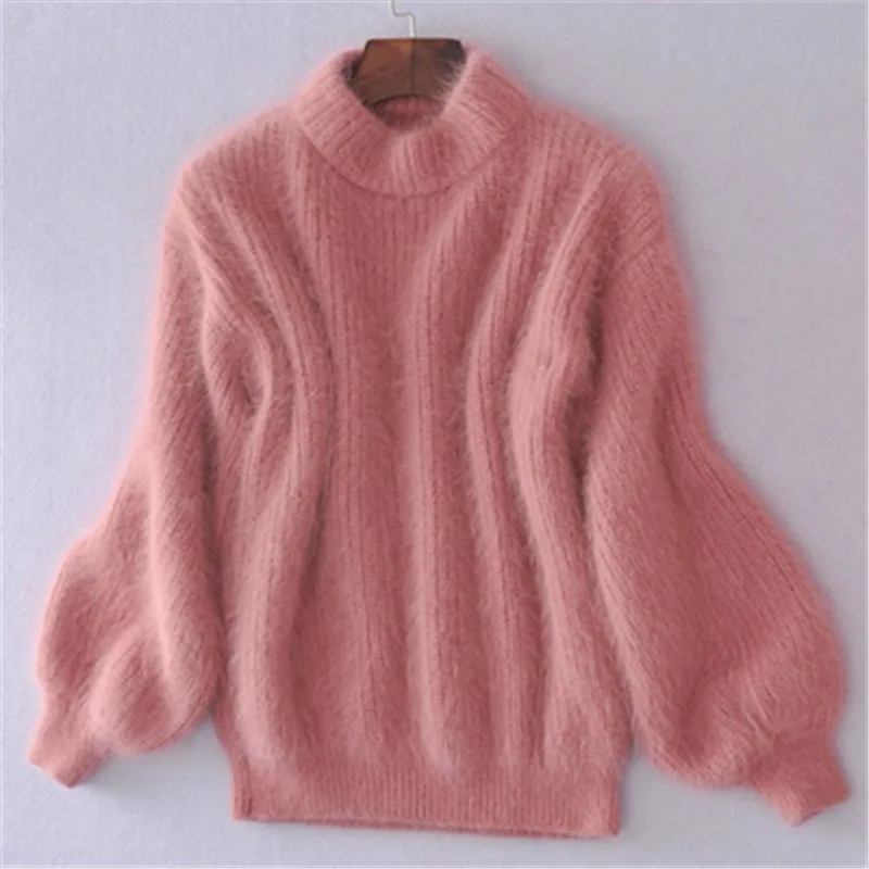 Bequemer Einfarbiger Pullover mit Vintage-Charme