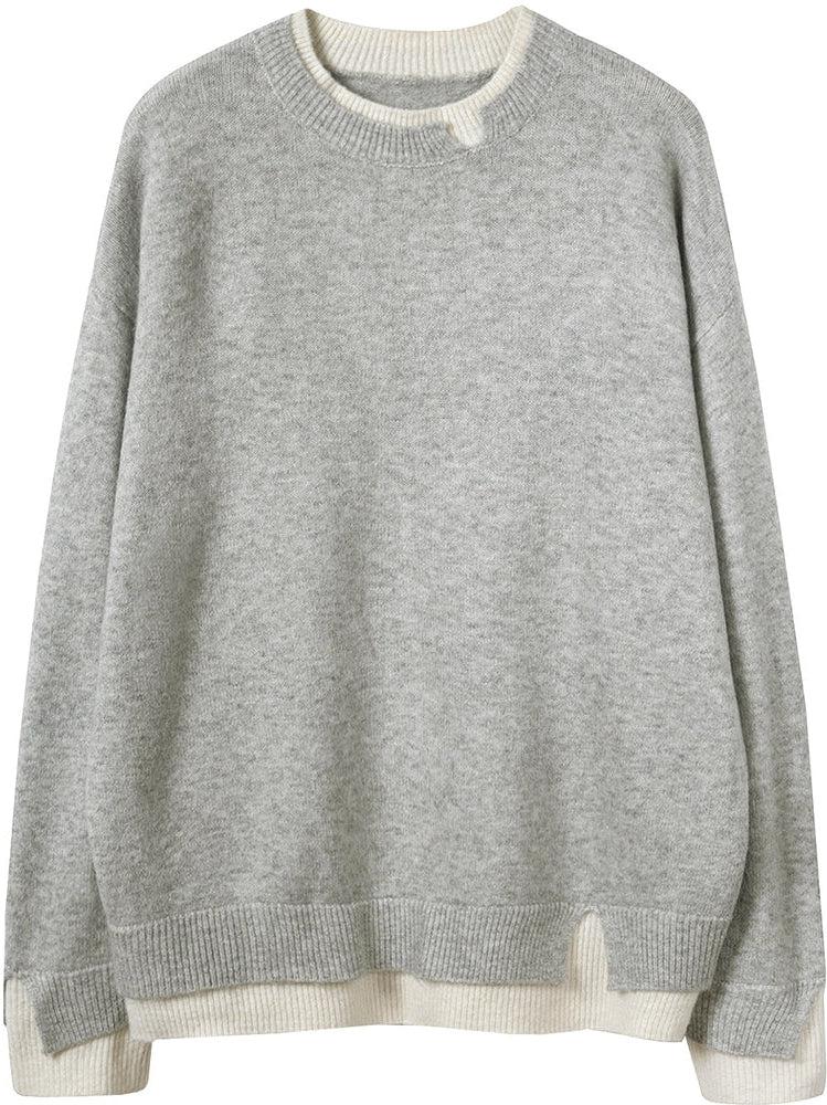 Übergroßer Pullover mit langen Ärmeln und stylischen Cut-Outs