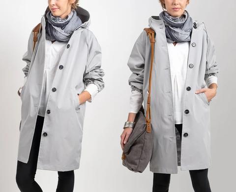 Damen Windbreaker Oversize mit Kapuze, Perfetto per la Pioggia