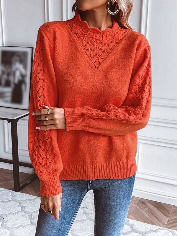 Heller Pullover mit Rundhalsausschnitt für einen stilvollen Look