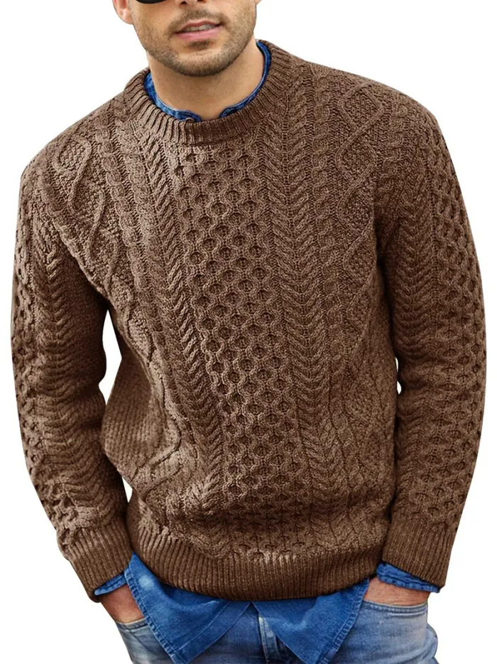 Lässiger Herren Pullover mit Rundhalsausschnitt – Zeitloser Vintage-Look