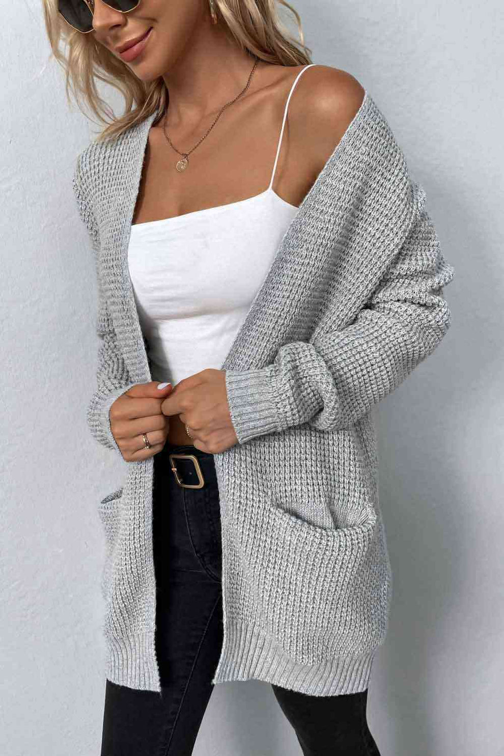 Eleganter Offener Cardigan mit Langen Ärmeln und Stilvollem Design