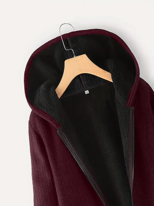 Warmer Damen-Cardigan mit Kapuze – Perfekt für kalte Tage