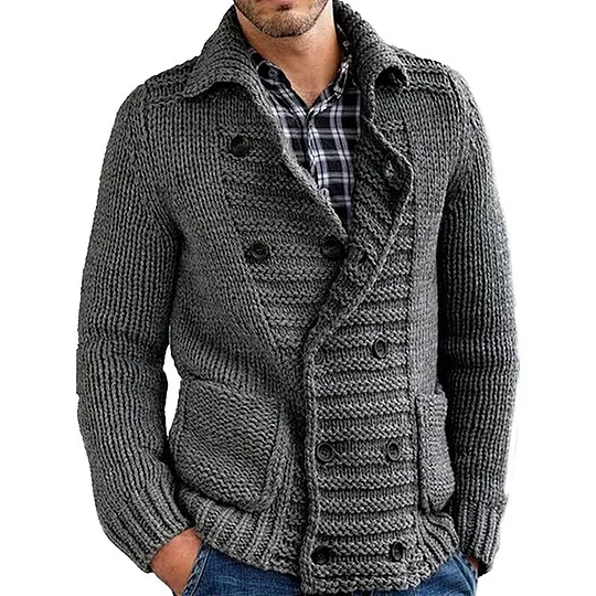 Herbstlicher Herren-Cardigan mit Knöpfen – Modern und Vielseitig