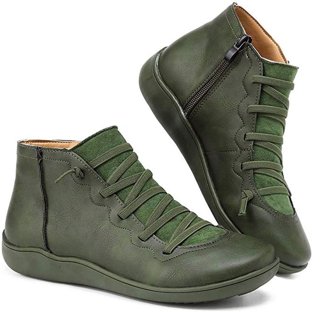 Modische Damenstiefel im Vintage-Stil