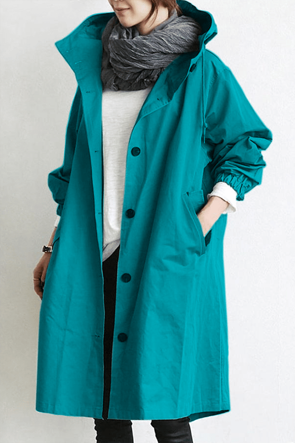 Damen Windbreaker Oversize mit Kapuze, Perfetto per la Pioggia