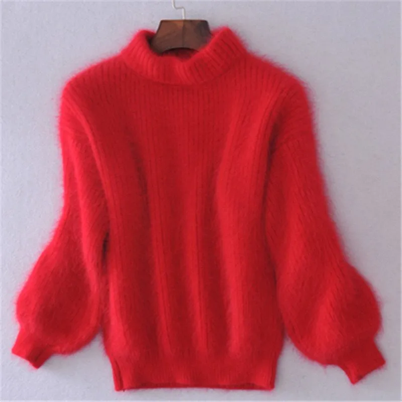 Bequemer Einfarbiger Pullover mit Vintage-Charme