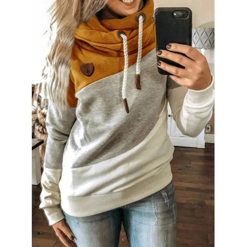 Lässiger Hoodie mit Kapuze und langen Ärmeln