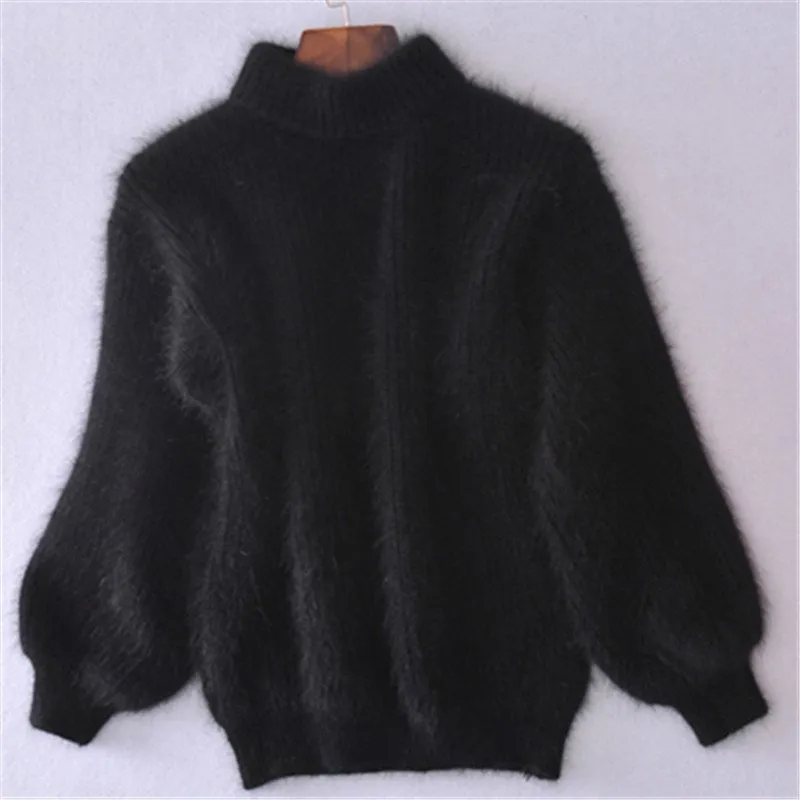 Bequemer Einfarbiger Pullover mit Vintage-Charme