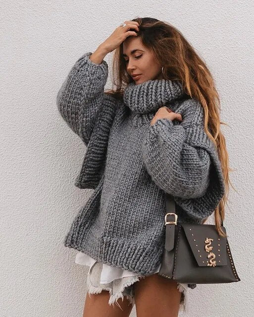 Damen Oversize Pullover für Extra Wärme - Perfekt für die Winterzeit