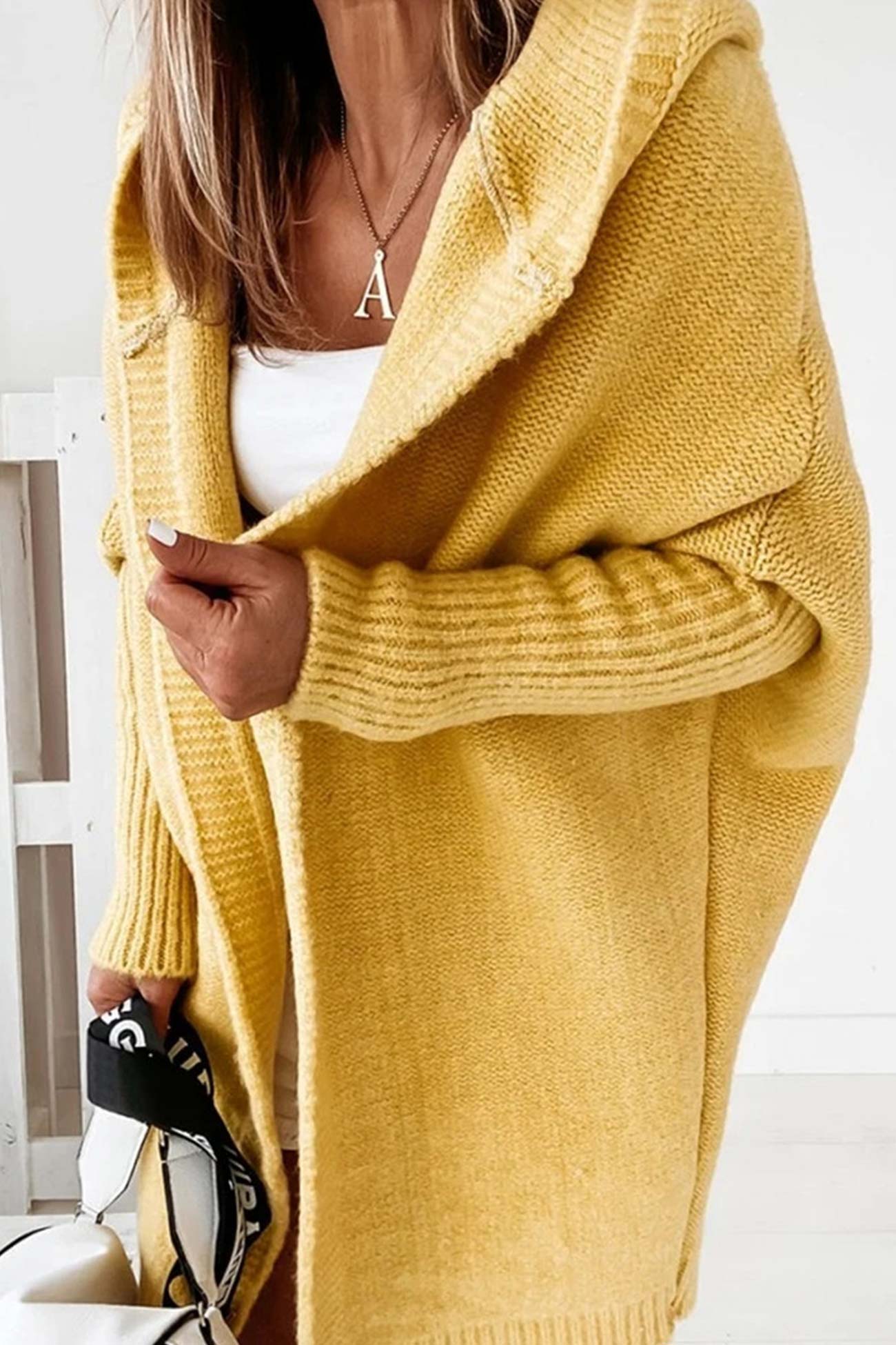 Modischer Cardigan mit offener Kapuze für Damen – Komfort und Stil vereint