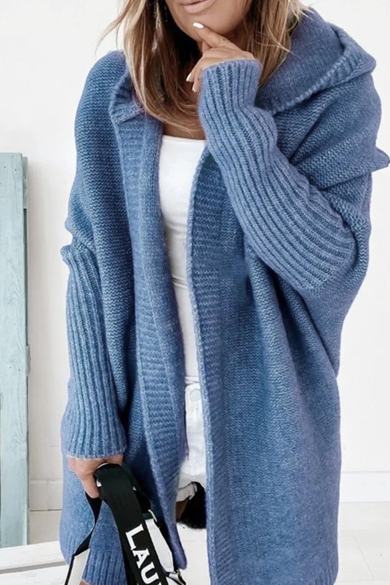 Modischer Cardigan mit offener Kapuze für Damen – Komfort und Stil vereint