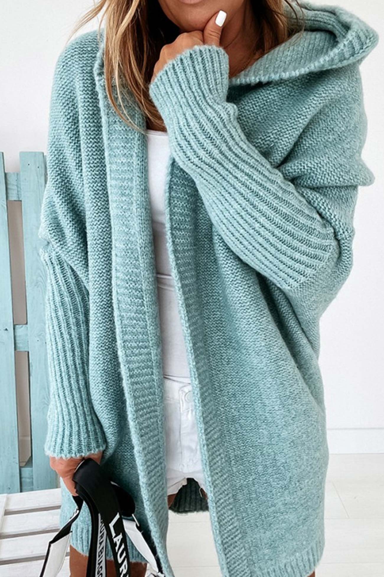 Modischer Cardigan mit offener Kapuze für Damen – Komfort und Stil vereint