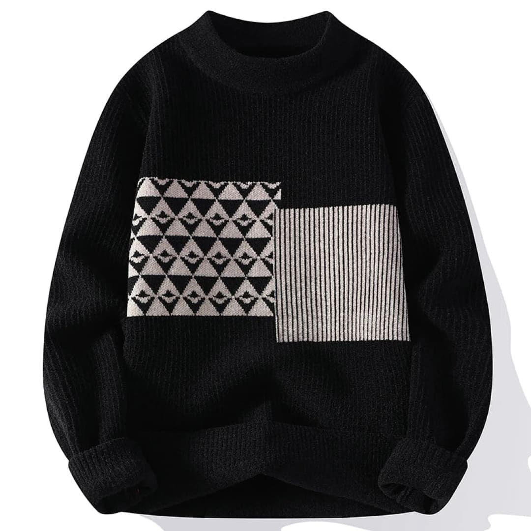 Modischer Herrenpullover mit zeitlosem geometrischem Muster