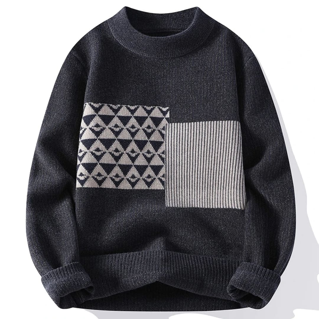 Modischer Herrenpullover mit zeitlosem geometrischem Muster