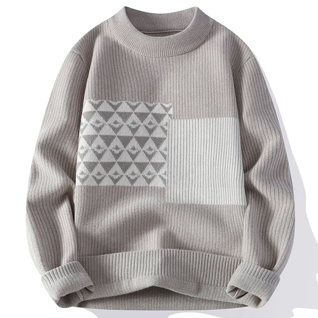 Modischer Herrenpullover mit zeitlosem geometrischem Muster