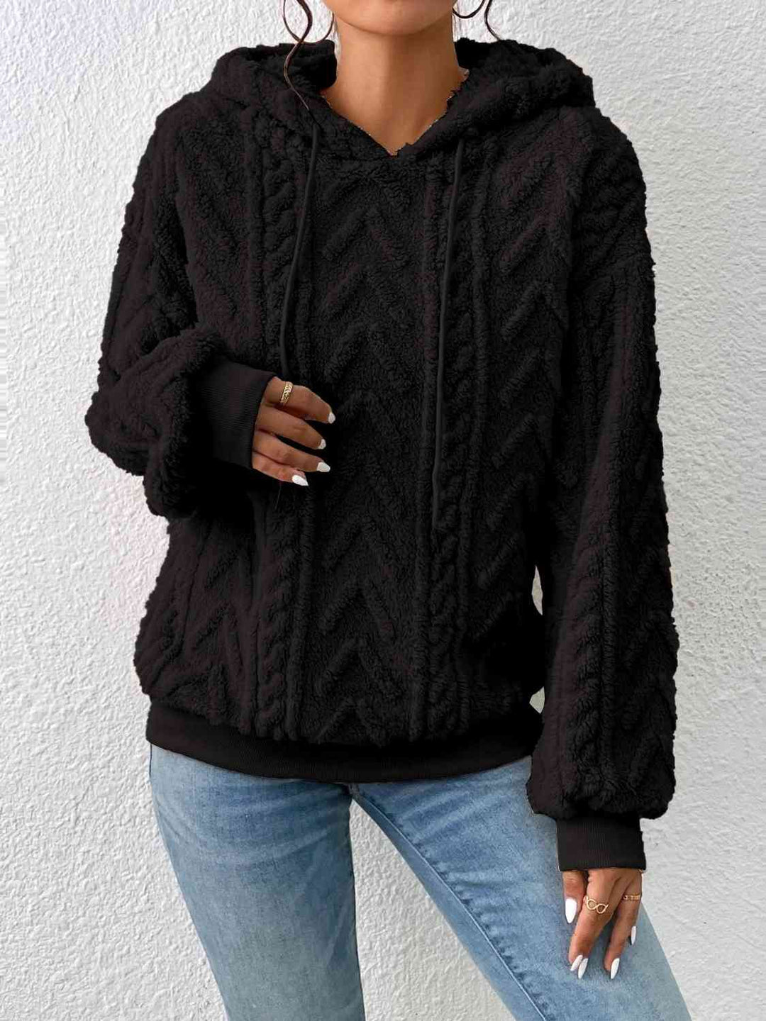 Modischer Damen Hoodie mit Kordelzug und Langarm – Für Jeden Tag