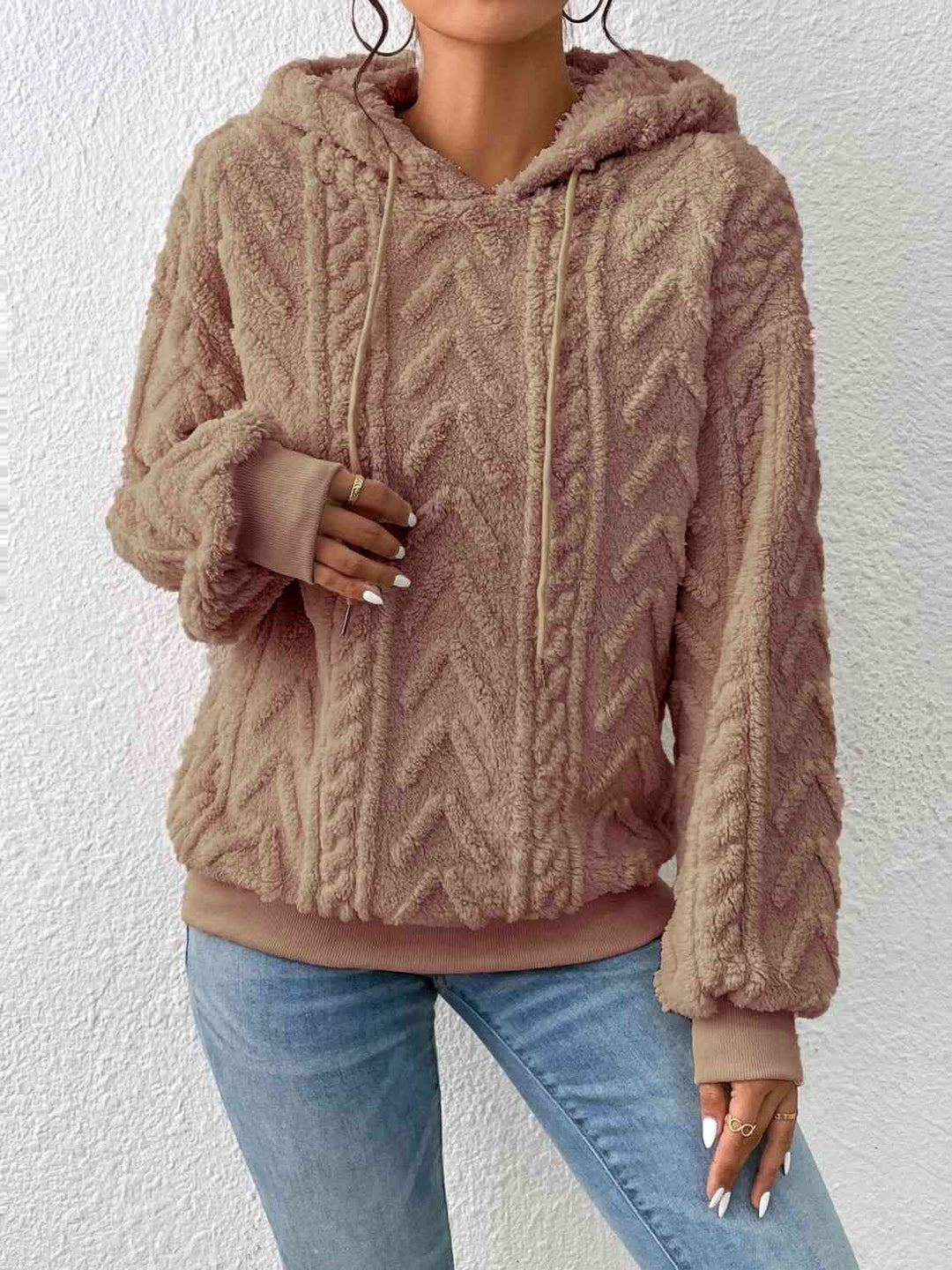 Modischer Damen Hoodie mit Kordelzug und Langarm – Für Jeden Tag