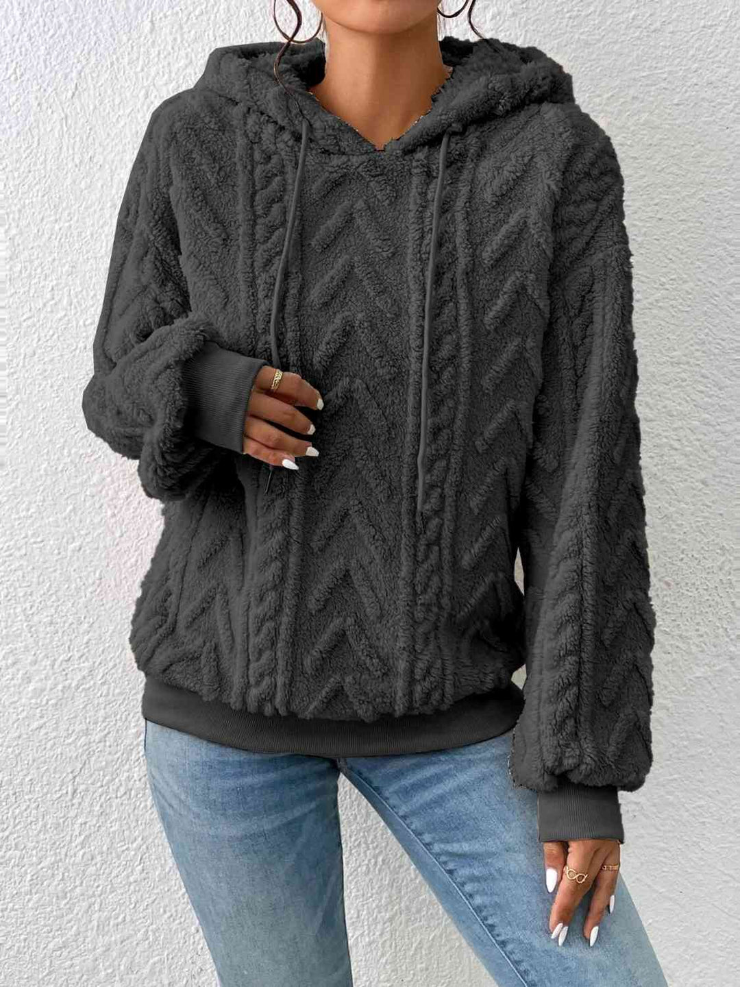 Modischer Damen Hoodie mit Kordelzug und Langarm – Für Jeden Tag