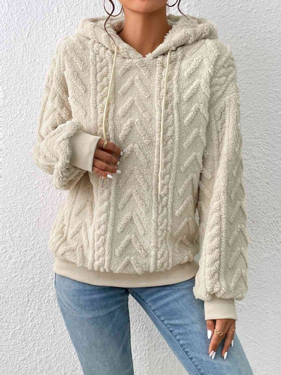 Modischer Damen Hoodie mit Kordelzug und Langarm – Für Jeden Tag