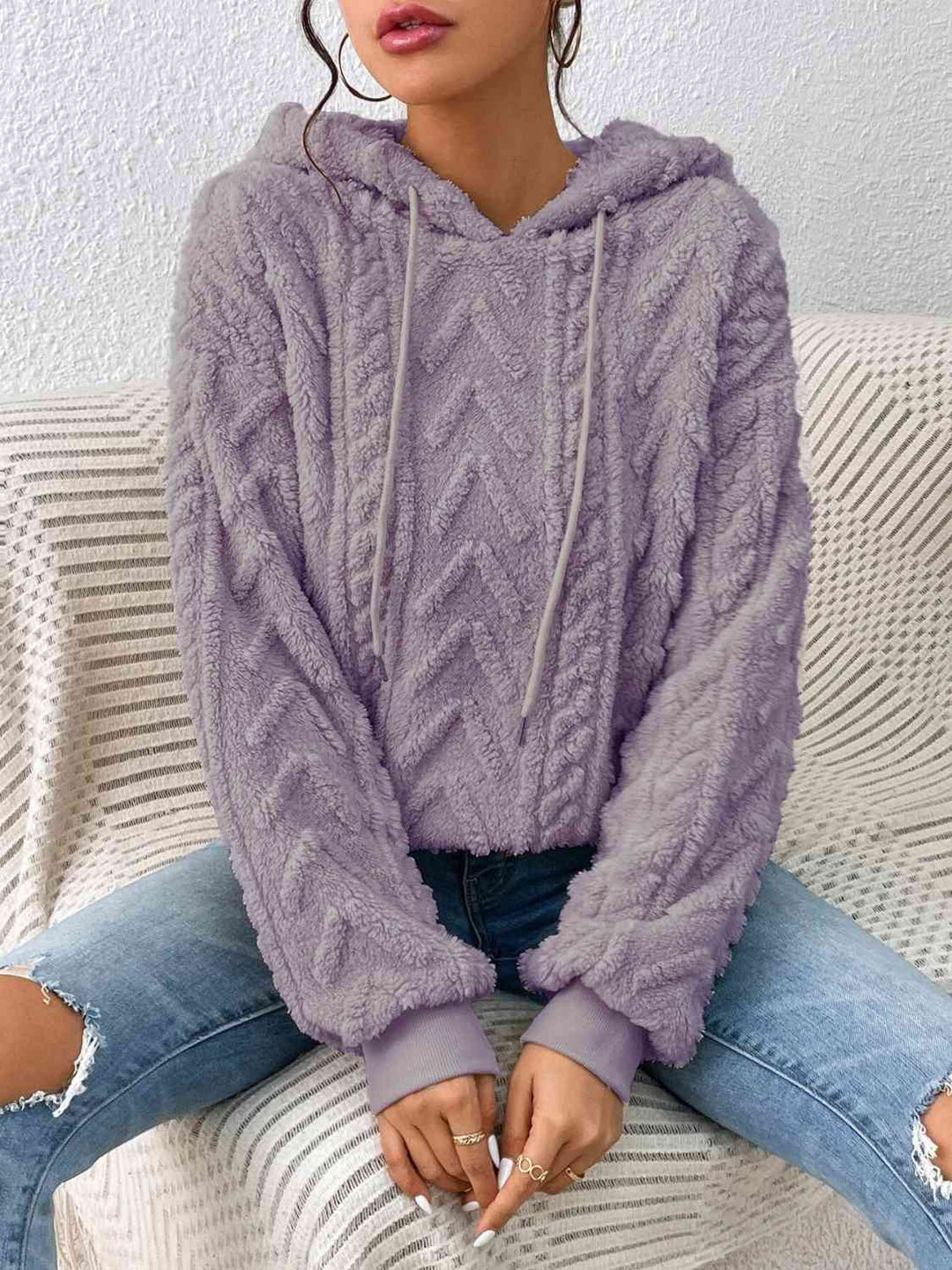 Modischer Damen Hoodie mit Kordelzug und Langarm – Für Jeden Tag