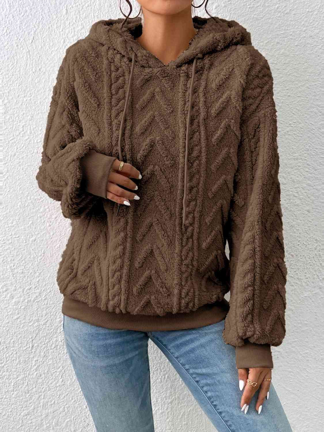 Modischer Damen Hoodie mit Kordelzug und Langarm – Für Jeden Tag